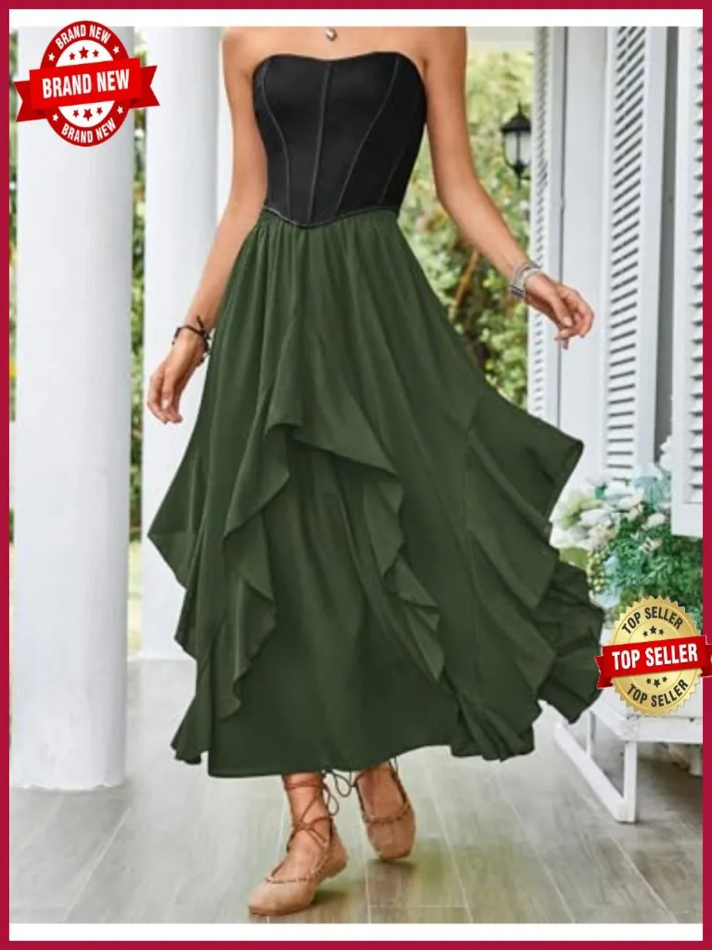 Ruffled Chiffon Flowy Renaissance Maxi Skirt with Pockets A-Line Irregular Hem